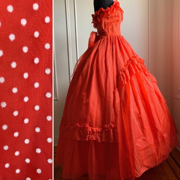 Gunne Sax By Jessica McClintock Polka Dot Gown - Picture 7 of 10